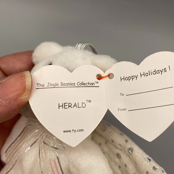 Ty Jingle Beanies Angel Bears Ornaments 2001 Halo 2002 Halo II 2003 Herald - Picture 15 of 16